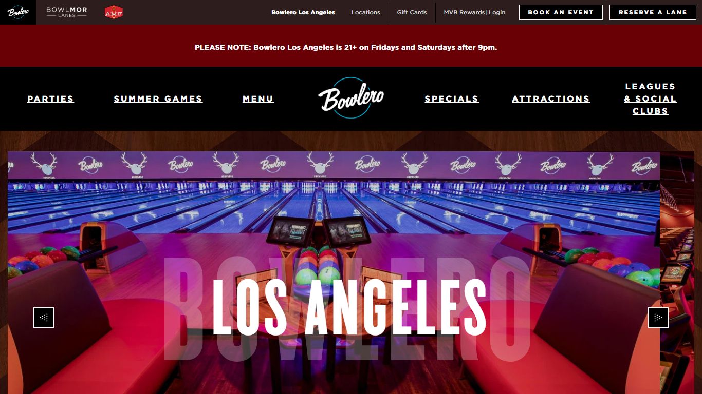 Bowling Alley & Lounge in Westchester, Los Angeles, CA | Bowlero